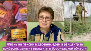 Жизнь на пенсии в деревне: едем в райцентр за колбасой, цены на продукты в Воронежской области