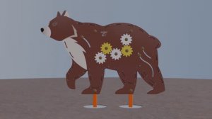 Элемент патриотической площадки "Медведь" с подвижными частями