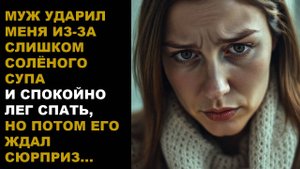 Муж ударил меня из-за слишком солёного супа и спокойно лег спать, но потом его ждал сюрприз...