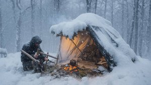 Попавший в смертельную метель | 72 часа выживания в одиночку в заснеженной пустыне без снаряжения и