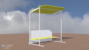 Скамейка с навесом "Ожидайка"