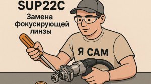 Замена фокусирующей линзы в лазерной чистке SUP22C