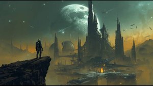 Shattered Alien City 🌑 2-Hour Post-Apocalyptic Ambience ｜ Desolate Space Soundscape ｜ Atmospheric