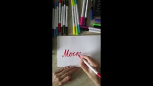 Как красиво написать название города - Москва каллиграфия акриловым маркером