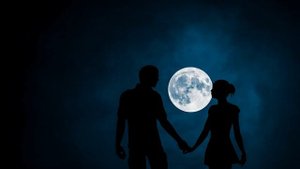 Два сердца и луна