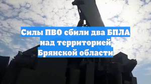 Силы ПВО сбили два БПЛА над территорией Брянской области