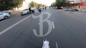 Орловские мотоциклисты устроили гонки на центральной улице города