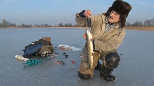 2015.02.03 Лов щуки на флажки.  Озеро "Бородинское".