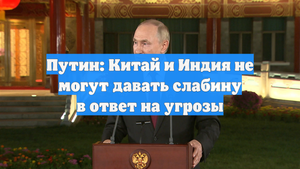 Путин: Китай и Индия не могут давать слабину в ответ на угрозы