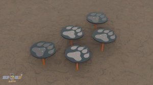 Полоса препятствий детская "Следы животных - Волк"