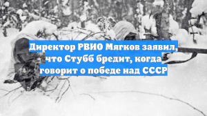Директор РВИО Мягков заявил, что Стубб бредит, когда говорит о победе над СССР