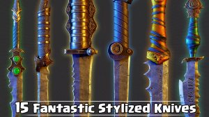 Asset Unity - 15 Stylized_Knives_VOL01