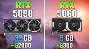RTX 5090 vs RTX 5060 | Test in 7 Games