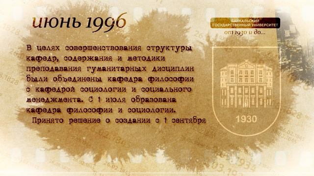История БГУ (1996 год)