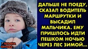-Дальше не поеду, - сказал владелец маршрутки и высадил мальчика. Ему пришлось идти пешком ночью...