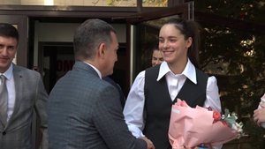 Максим Кудрявцев поздравил Дарью Трофимову с победой на чемпионате мира в Сингапуре