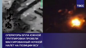 Операторы БПЛА Южной группировки провели массированный ночной налет на позиции ВСУ