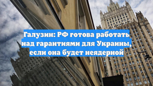 Галузин: РФ готова работать над гарантиями для Украины, если она будет неядерной