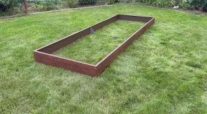 Оцинкованная грядка под дерево (цвет моренный дуб)