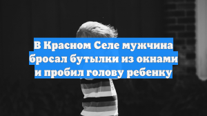 В Красном Селе мужчина бросал бутылки из окнами и пробил голову ребенку