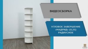 ТЭКС Видео сборка. Антресоль угловое завершение Мадрид (0,25) радиусное 300.