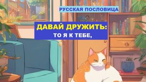 Русская пословица. ДАВАЙ ДРУЖИТЬ, ТО Я К ТЕБЕ...