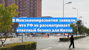 В Минэкономразвития заявили, что РФ не рассматривает ответный безвиз для Китая