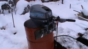 MIKATSU 9.9 л.с.первый час обкатки лодочного мотора ,видео