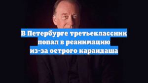 В Петербурге третьеклассник попал в реанимацию из-за острого карандаша