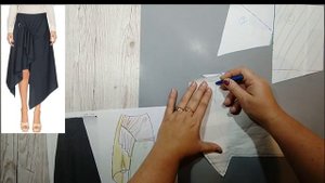 Моделирование. Стильная юбка с клешем и резинкой. Выкройка № 247.