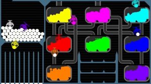 Космическая шахта с заводом  - Marble Race in Algodoo