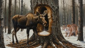 Охота на грани: Тайны лесов — лось и скрытая угроза рыси