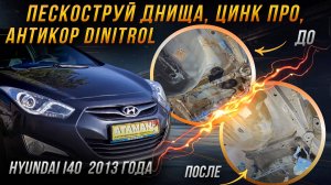 Пескоструйная очистка и антикоррозийная обработка Hyundai i40 2013 года