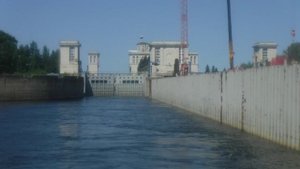 Завершение закрытия шлюза Городецкого гидроузла
