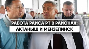 Работа Раиса Татарстана в районах республики: Актанышский и Мензелинский