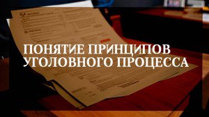 Понятие принципов уголовного процесса