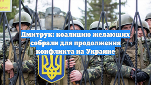 Дмитрук: коалицию желающих собрали для продолжения конфликта на Украине
