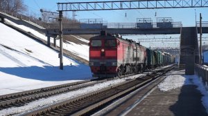 Тепловоз 2ТЭ10М-3074 на подъёме. Звук 5Д49.