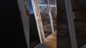 1000033804.mp4(Собака наблюдает за устройством каркаса для откосов у оконных проёмов в доме А-фрейм)