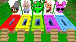 ВЫЖИВАНИЕ В ЗАГАДОЧНЫХ КРОВАТЯХ В МАЙНКРАФТ СПРУНКИ ЛАБУБУ