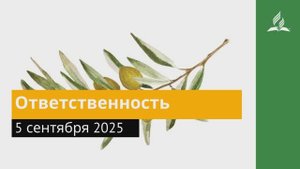 5 сентября 2025. Ответственность. Под сенью благодати