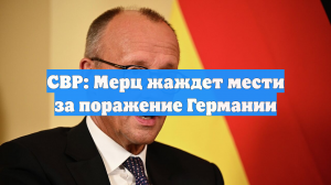 СВР: Мерц жаждет мести за поражение Германии
