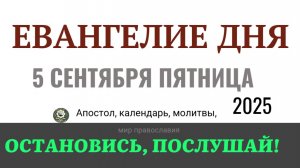 5 сентября пятница Евангелие дня 2025 с толкованием #евангелие