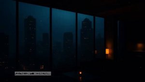 Rainy Apartment Ambience - Metropolis at Night | Relaxing City Rain Sounds for Sleep, Study, Focus