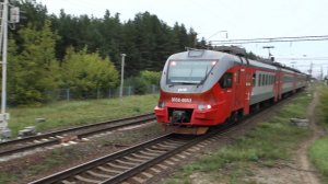 Электропоезд ЭП3Д-0053 Вязники - Нижний Новгород проходит платформу станции Жолнино