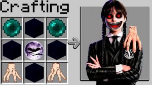 КАК СКРАФТИТЬ УЭНСДЕЙ АДДАМС В МАЙНКРАФТ ? СЕКРЕТНЫЙ КРАФТ WEDNESDAY ADDAMS MINECRAFT