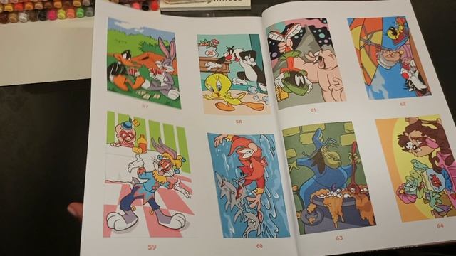 ХОББИ-ВЛОГ. Распаковка и обзор новой раскраски по номерам Looney Tunes , том 3.