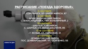 «ПОЕЗД ЗДОРОВЬЯ» ПРОДОЛЖИТ ПУТЬ ПО ОРЕНБУРГСКОЙ ОБЛАСТИ