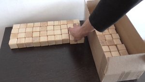 Кубики 45х45х45 мм 80 шт  Укладка в коробку