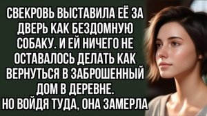 Свекровь выставила её за дверь как бездомную собаку. . Жизненный рассказ